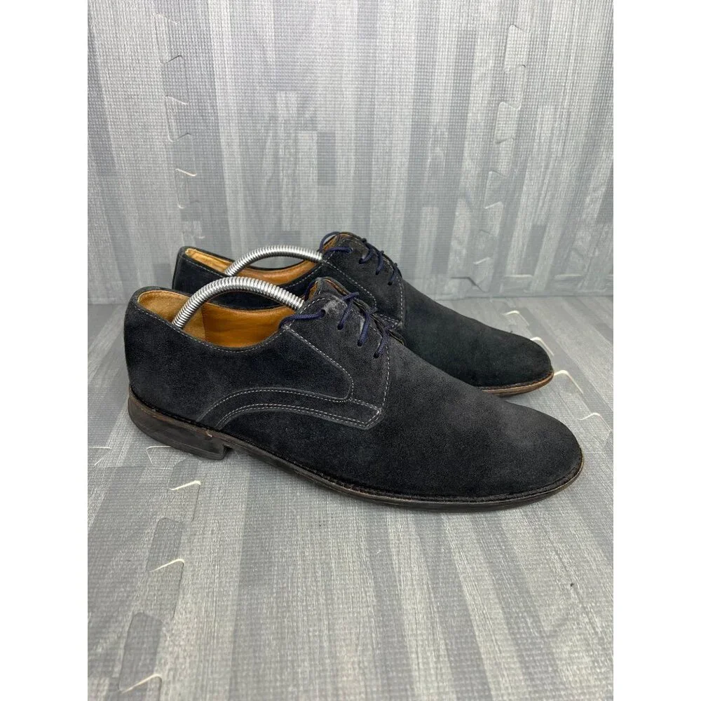 Johnston Murphy Oxford size 10 Mens Black Suede Dress Shoes